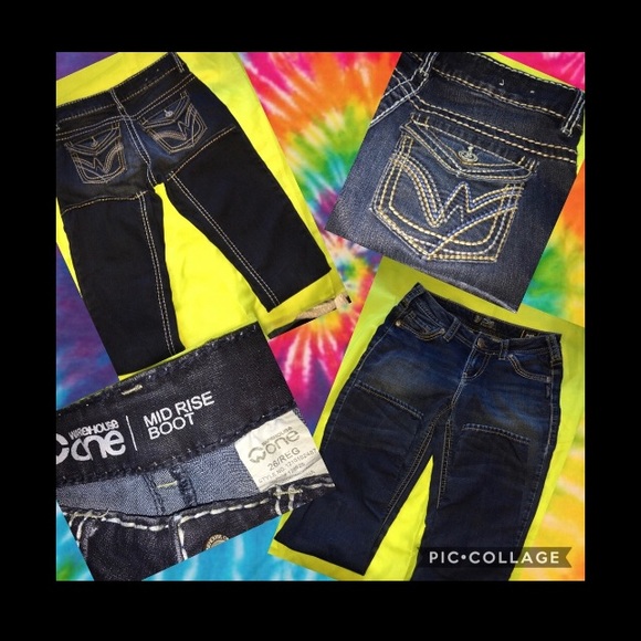 WAREHOUSE ONE NWOT MID RISE BOOT JEANS Size 26”WX32”L - Picture 6 of 7